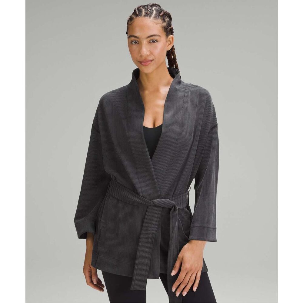 Lululemon Ribbed Softstreme Belted Wrap Jacket